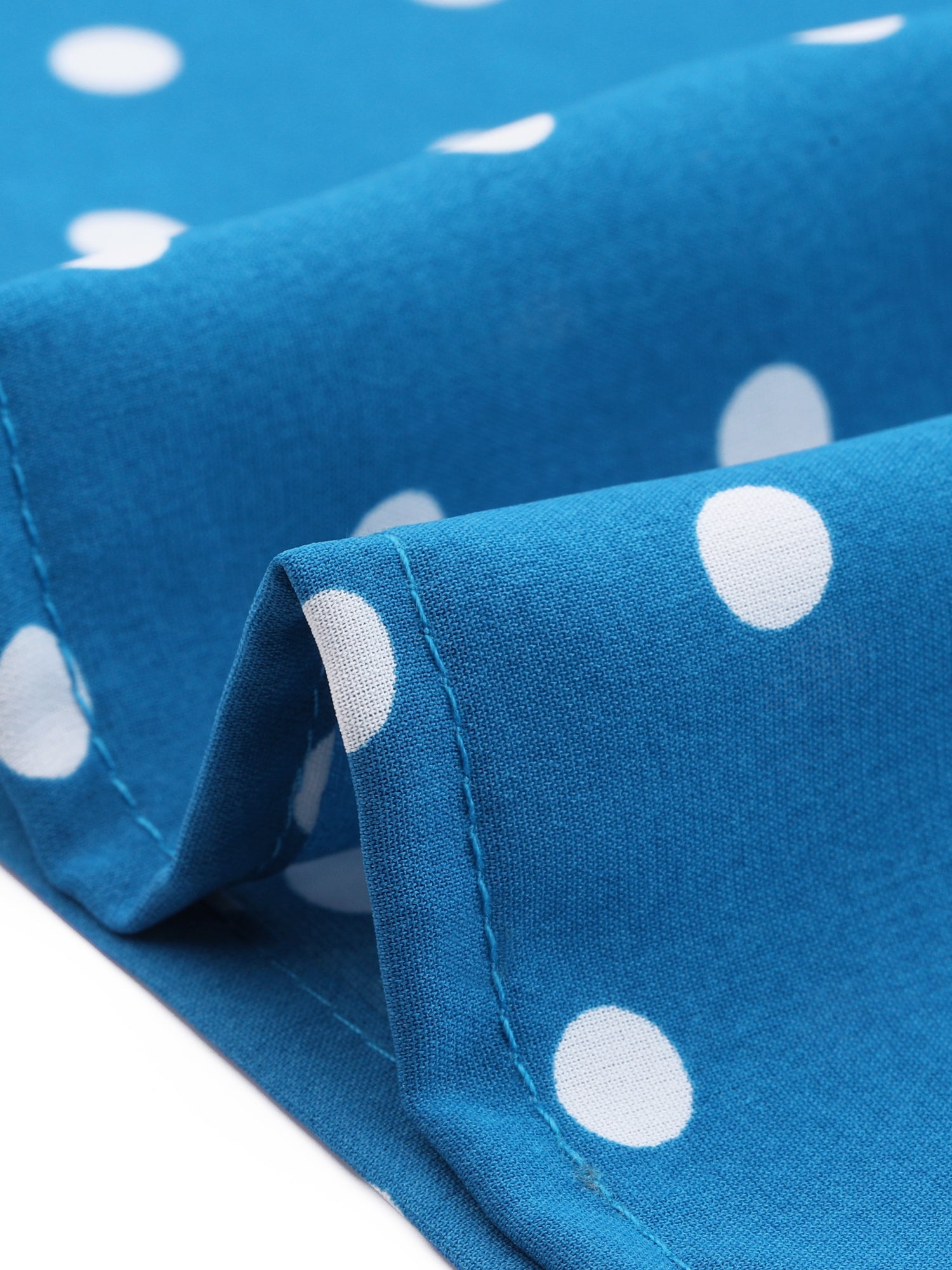 Polka Dots Print V Neck Short Sleeve Elegant Work Office Tops