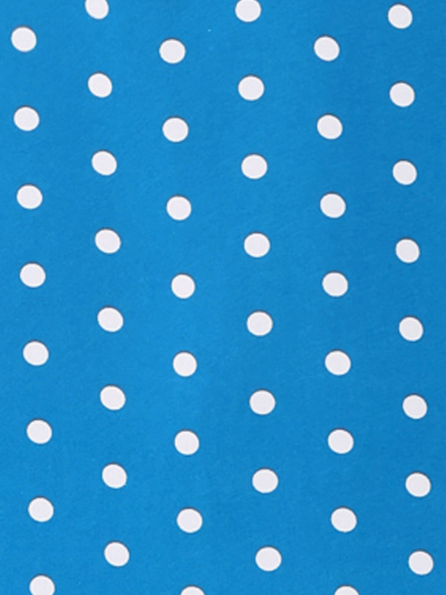 Polka Dots Print V Neck Short Sleeve Elegant Work Office Tops