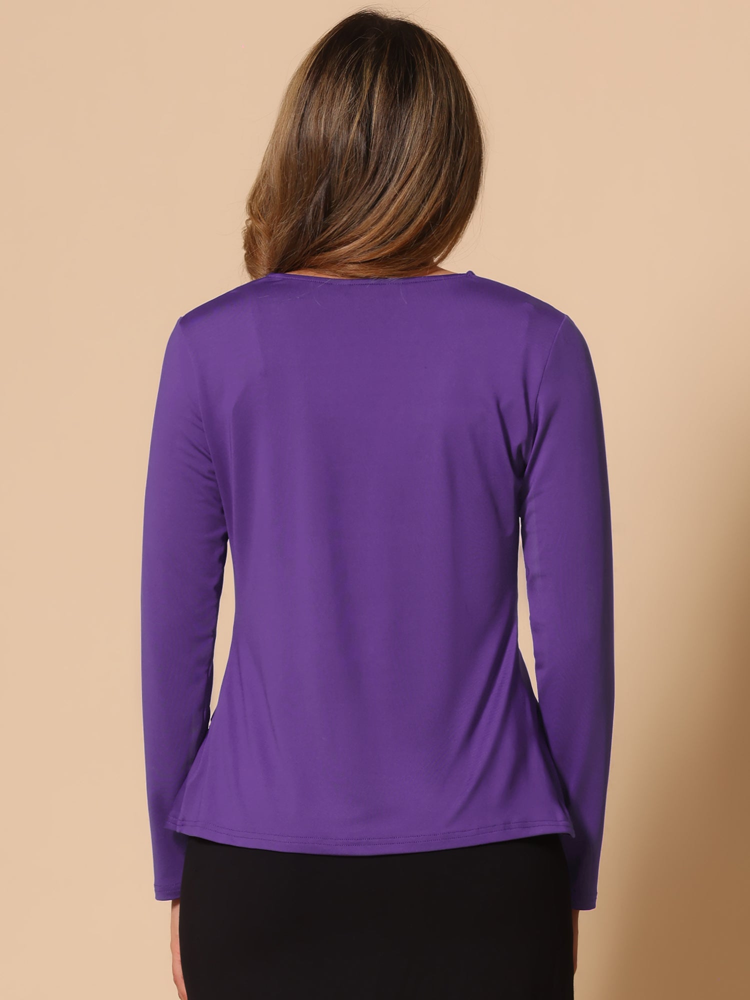 Women's Tie Front Knit Ruffled Long Sleeve Open Cardigan