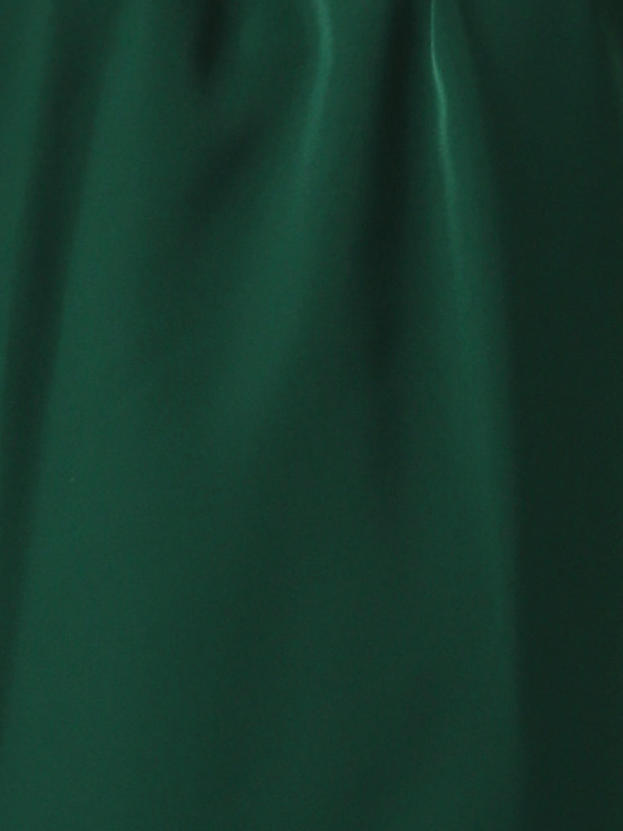 Office Keyhole Pleated Front Ruched 3/4 Sleeve Chiffon Blouse