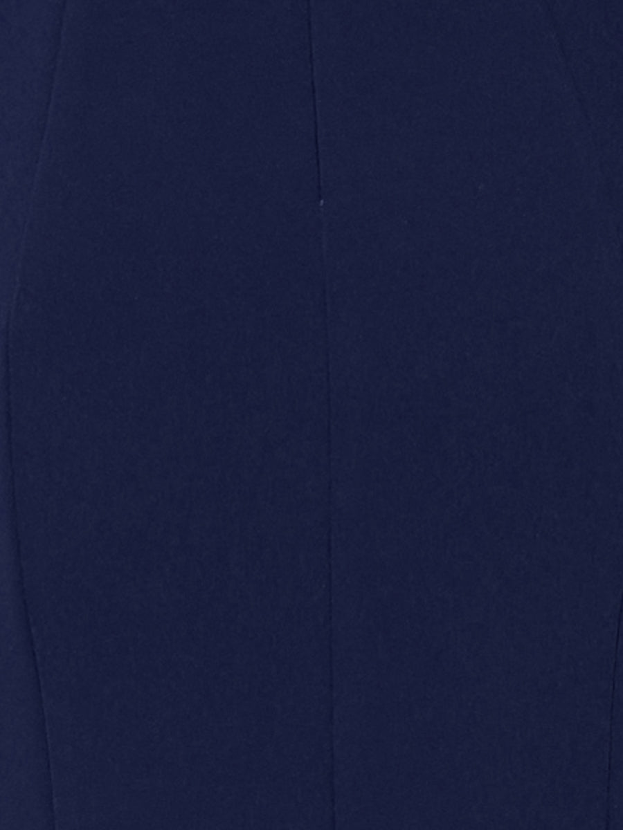 3/4 Sleeve Notch Neck Slim Fit Work Pencil Midi Dress