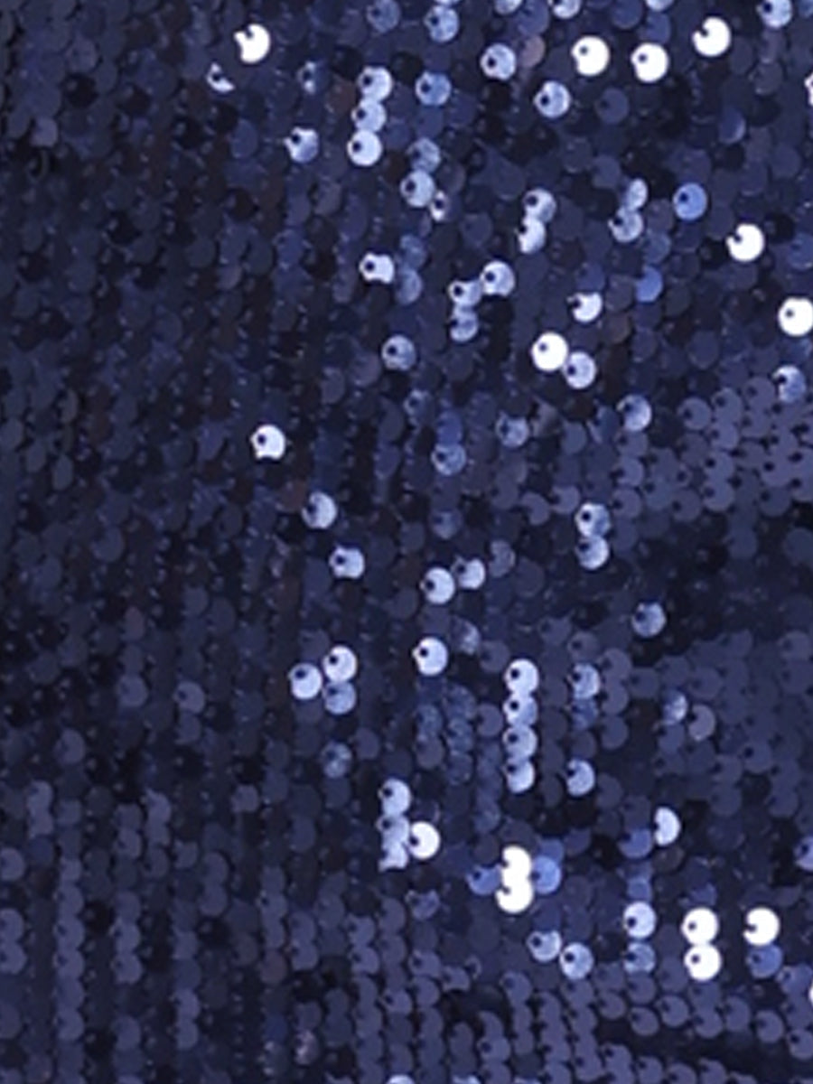 Sequin Lantern Long Sleeve Sparkle Bodycon Party Club Mini Dress