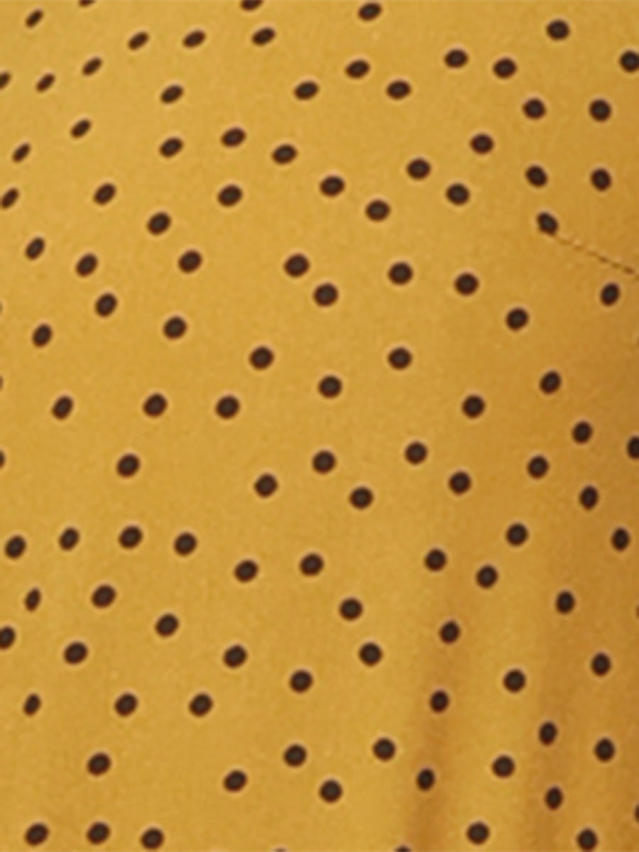 Retro Dots Bow Tie Peter Pan Collar Chiffon Blouse