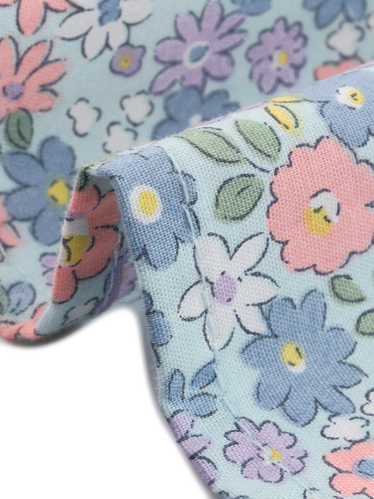 Puff Sleeve Shirt Point Collar Top Button Down Floral Blouse