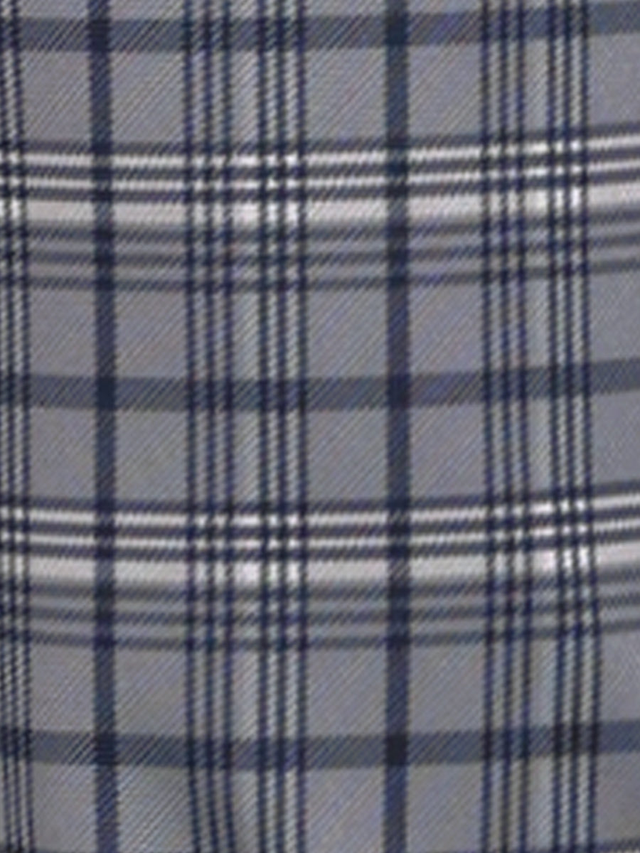 Vintage Tartan Plaid Pants Elastic Waist Straight Long Trousers