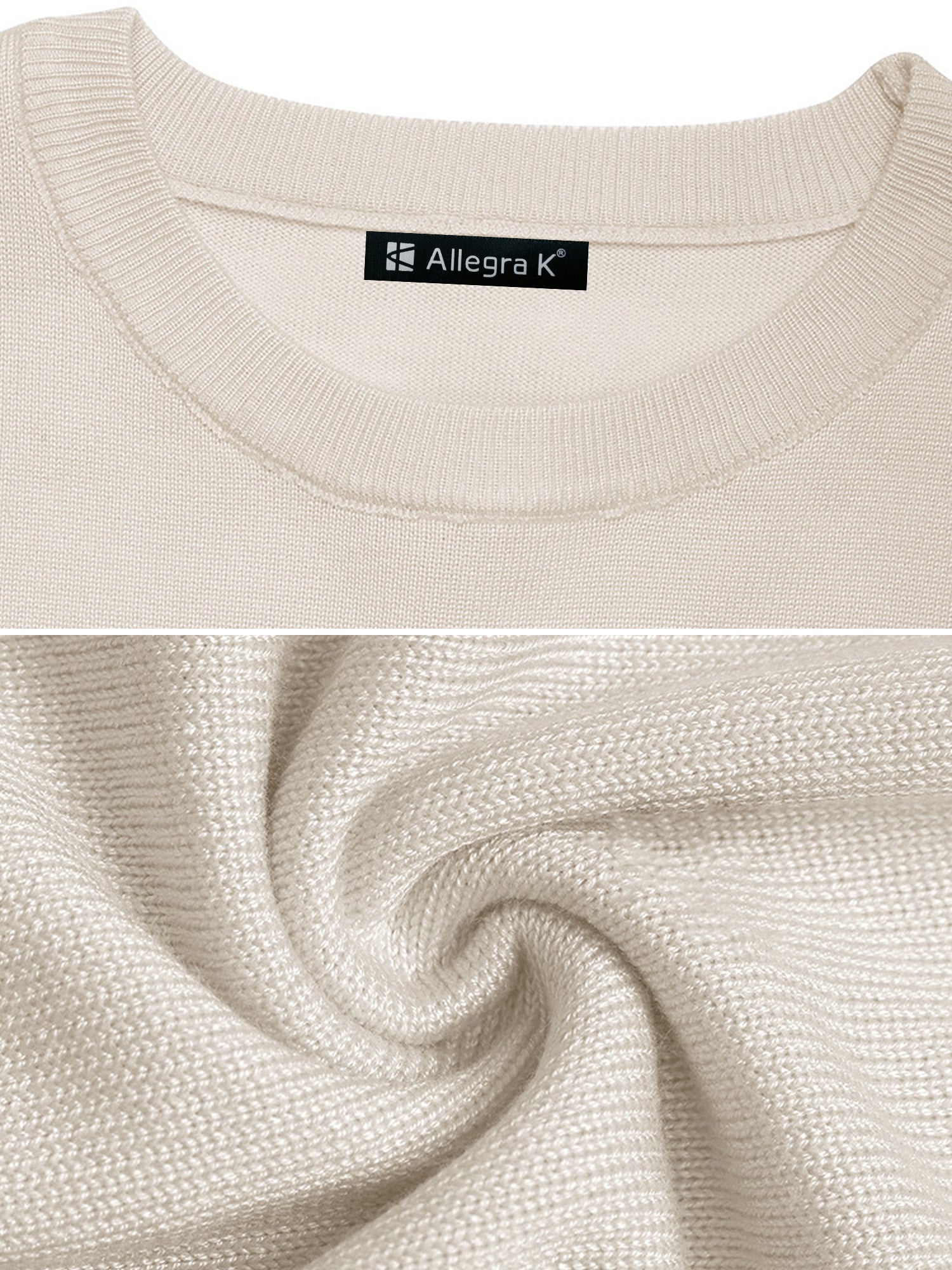 Long Sleeve Solid Color Crew Neck Knitted Sweater