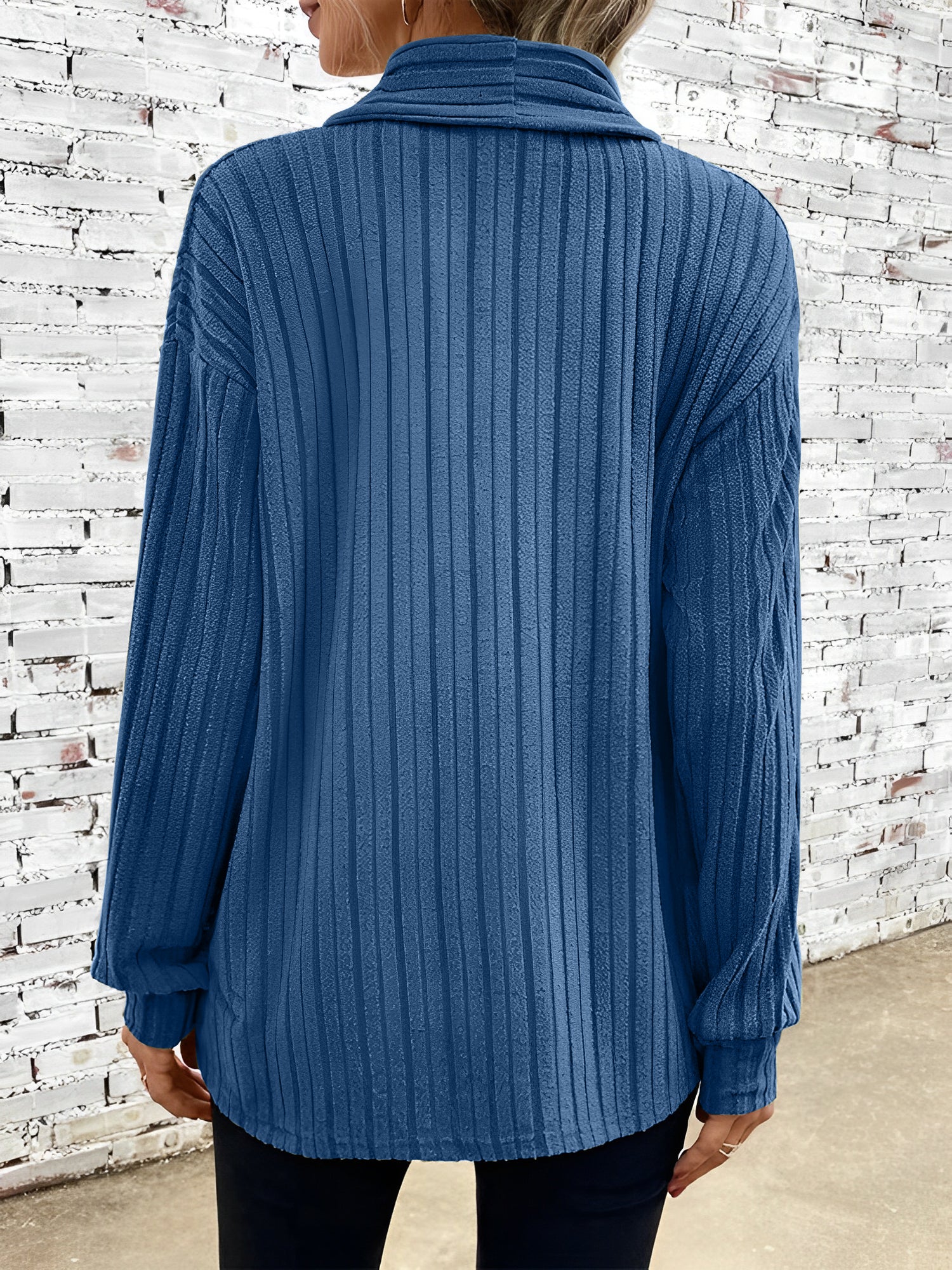 Long Sleeve Solid Color Open Front Cardigants