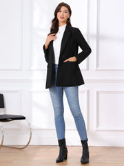 Long Sleeve Collared Business Casual Belted Work Blazer