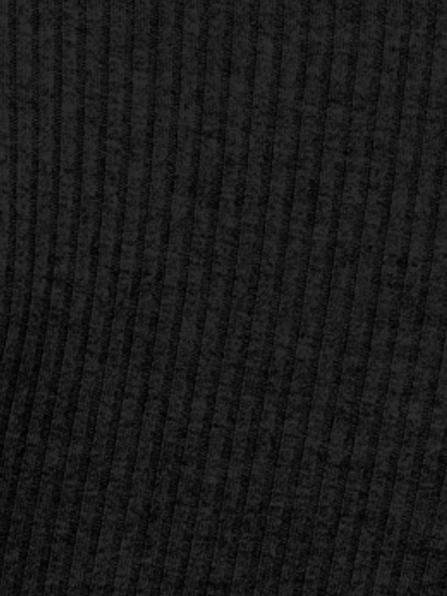Square Neck Long Sleeve A-Line Pockets Knitted Sweater Dress