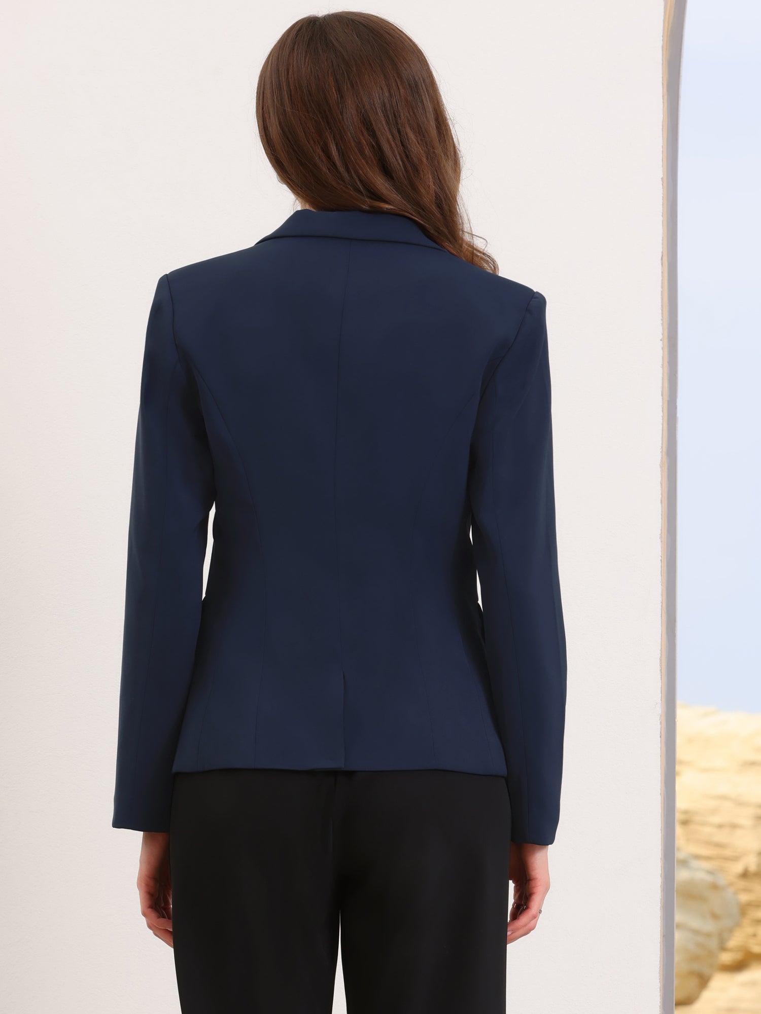Long Sleeve One Button Business Casual Blazer