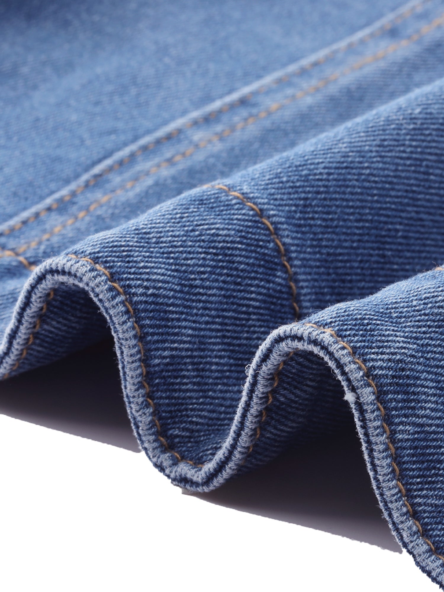 Collared Button Down Long Sleeve Denim Crop Jean Jacket
