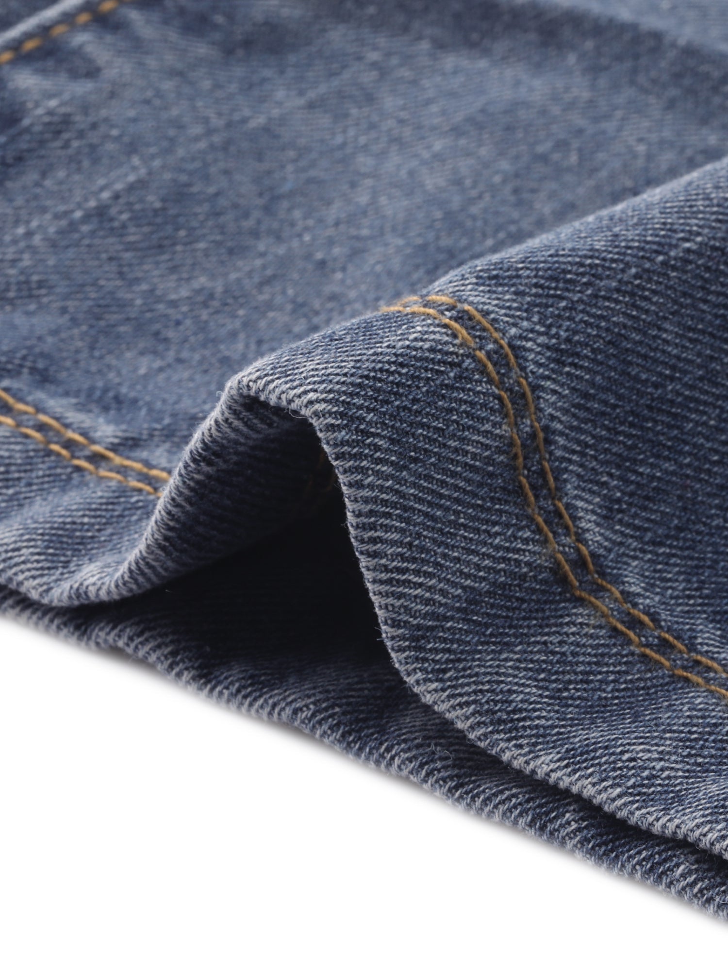 Casual Denim Pants Drawstring Elastic Waist Wide Legs Jeans