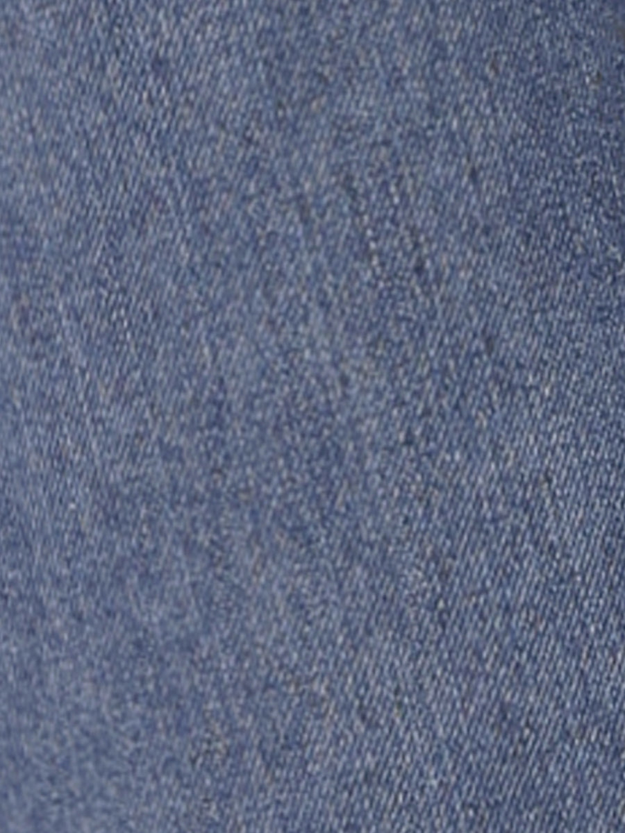 Casual Denim Pants Drawstring Elastic Waist Wide Legs Jeans