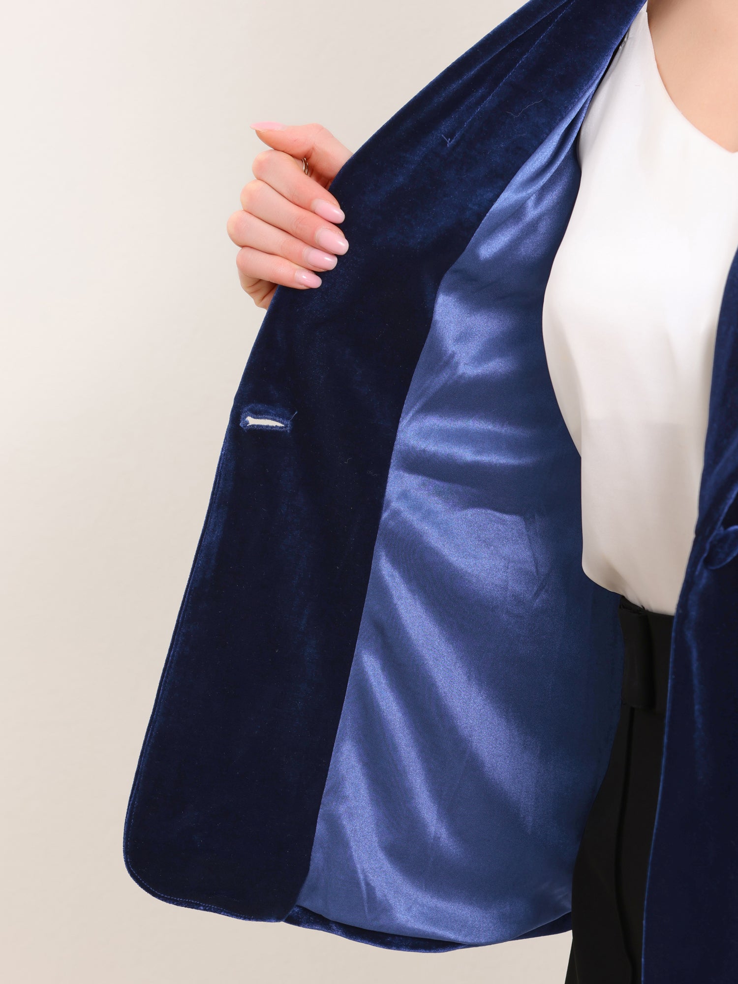 Business Work Shawl Collar Velvet Blazer
