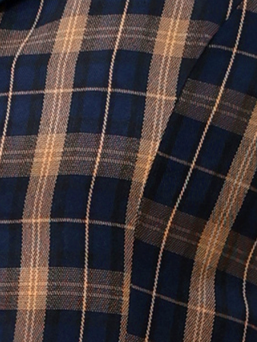 Plaid Waistcoat Notched Lapel Collar Single Breasted Vintage Vest