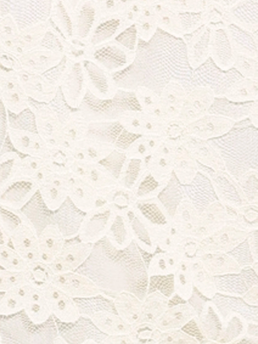 Floral Lace Sheer 3/4 Sleeve Boat Neck Blouse
