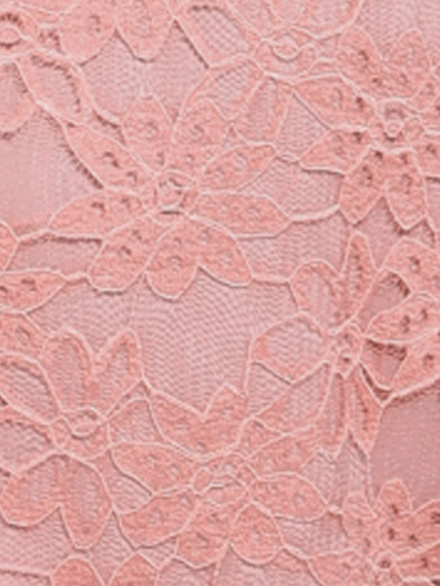 Floral Lace Sheer 3/4 Sleeve Boat Neck Blouse