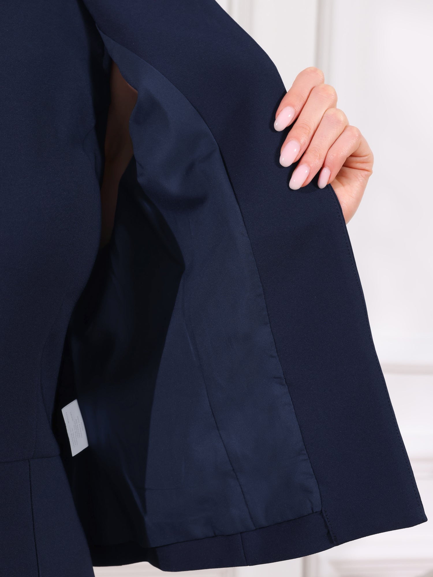 2 Pieces Long Sleeves Collarless Jacket & Sleeveless Fishtail Midi Dress Sets