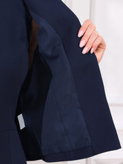 2 Pieces Long Sleeves Collarless Jacket & Sleeveless Fishtail Midi Dress Sets