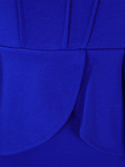 Flattering Slim Fit with Hidden Zipper Solid Color Long Sleeves Midi Sheath Date Nights & Cocktail Parties Dress