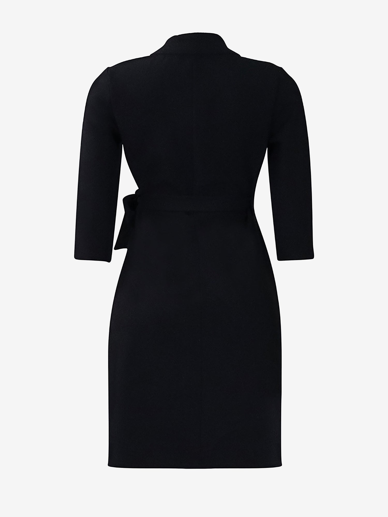 Tailored Pleats & Cinched Waist Notched Lapel Tie Waist Pleated Office Chic Blazer Dress