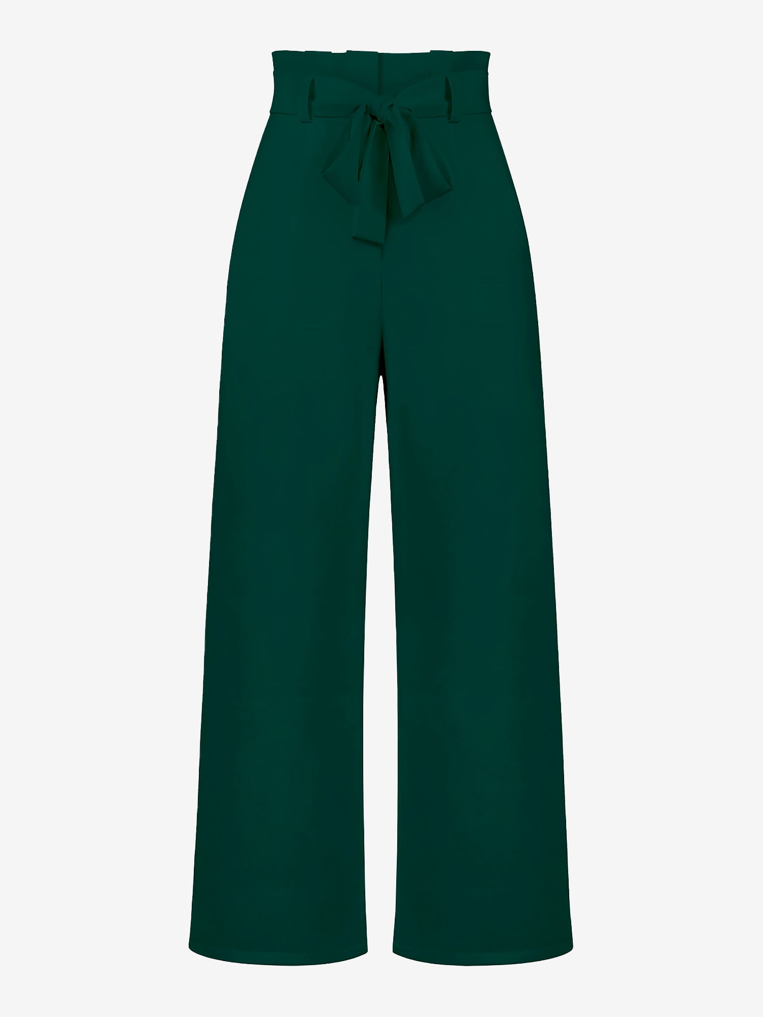 Wide Leg Tie Waist Versatile Paper Bag Pants