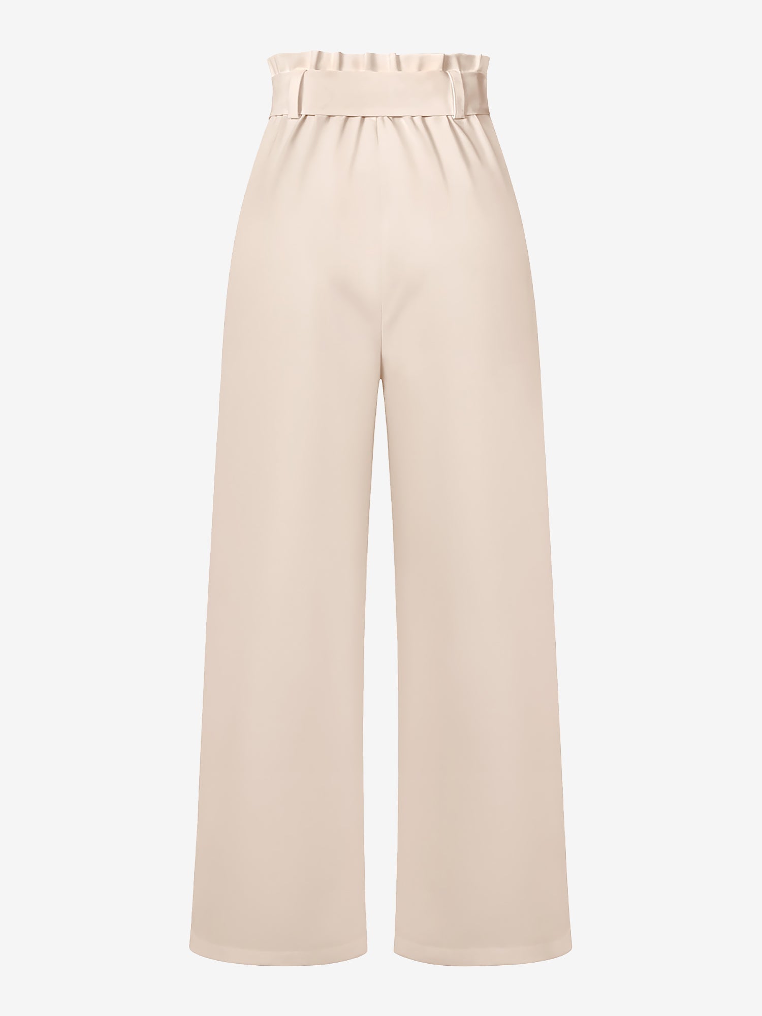 Wide Leg Tie Waist Versatile Paper Bag Pants