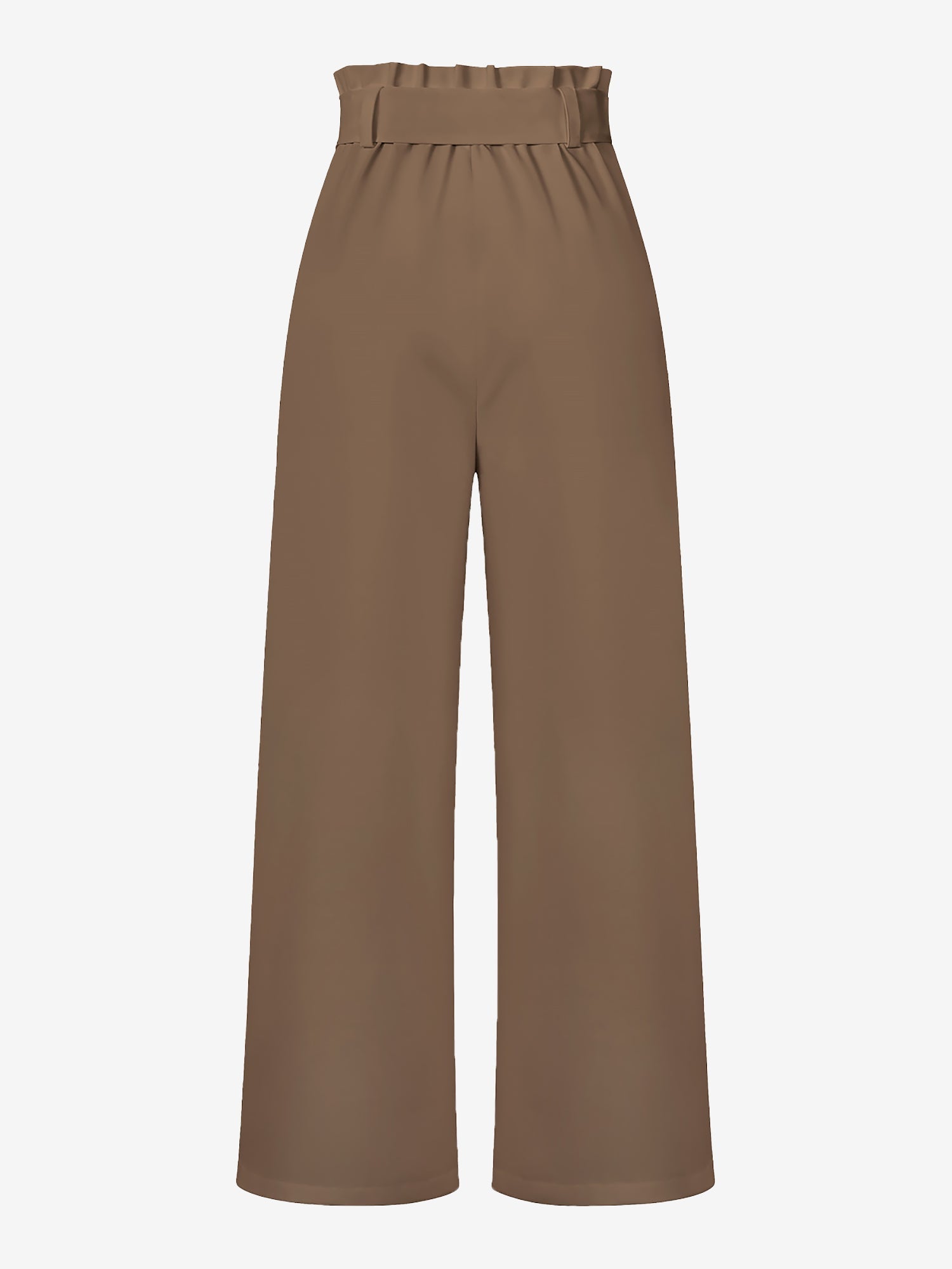 Wide Leg Tie Waist Versatile Paper Bag Pants