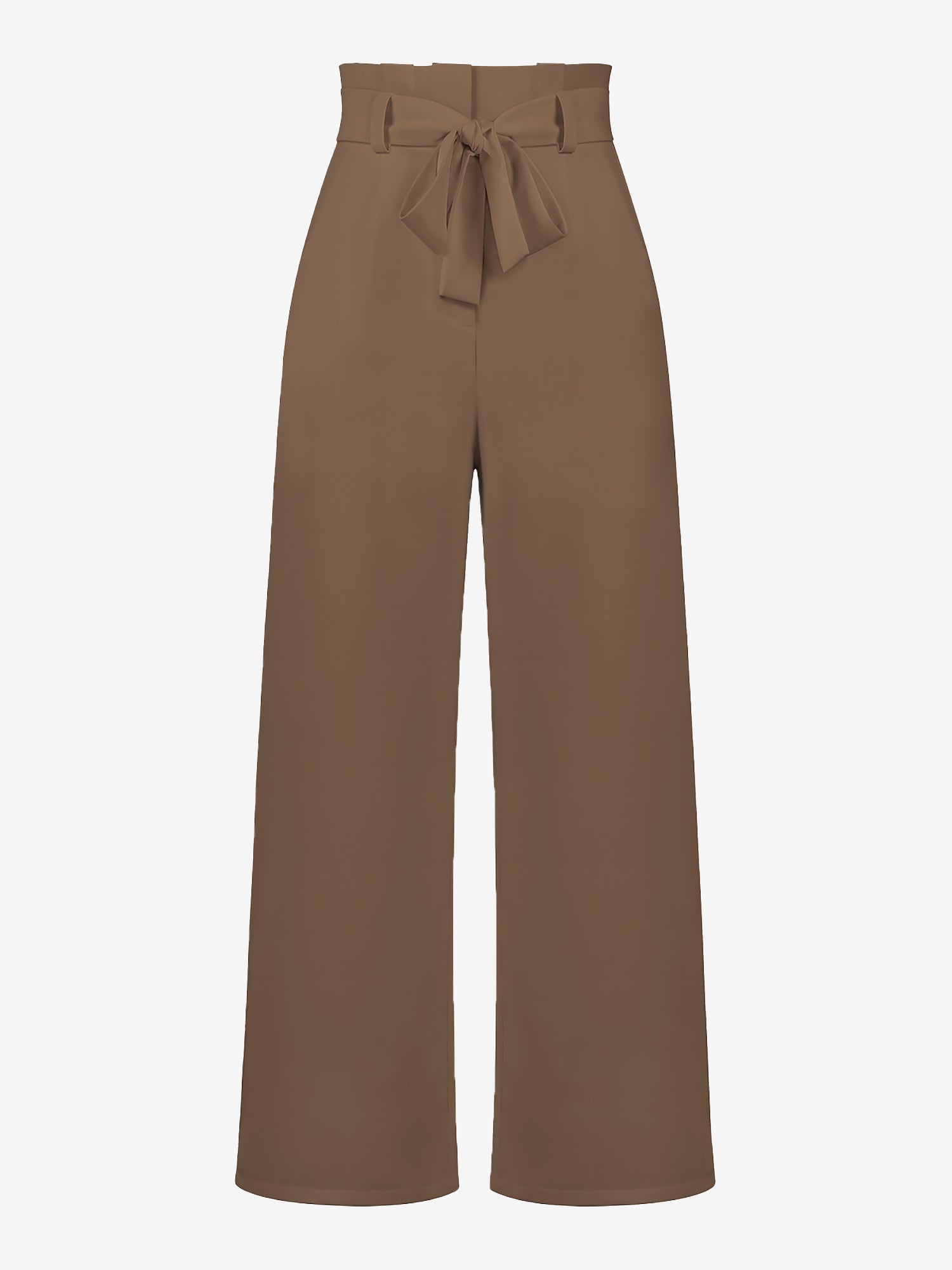 Wide Leg Tie Waist Versatile Paper Bag Pants