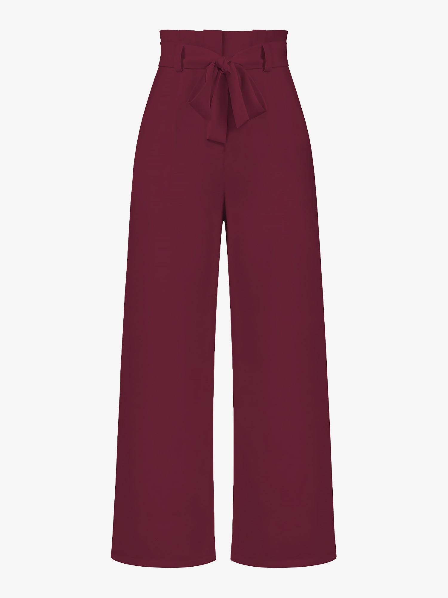 Wide Leg Tie Waist Versatile Paper Bag Pants