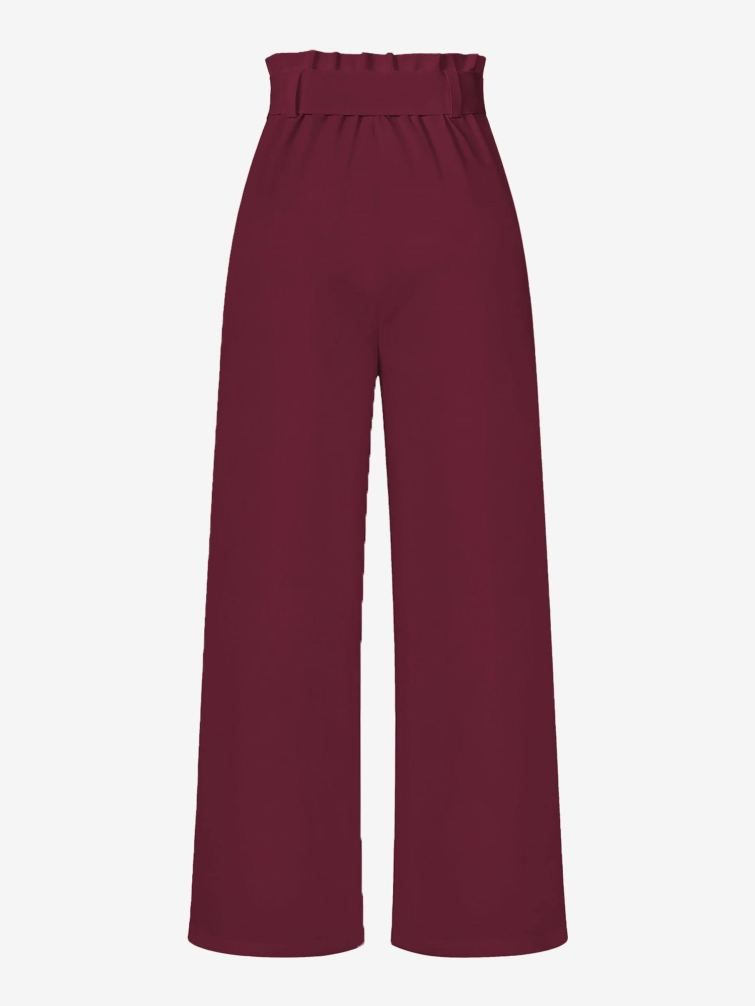 Wide Leg Tie Waist Versatile Paper Bag Pants
