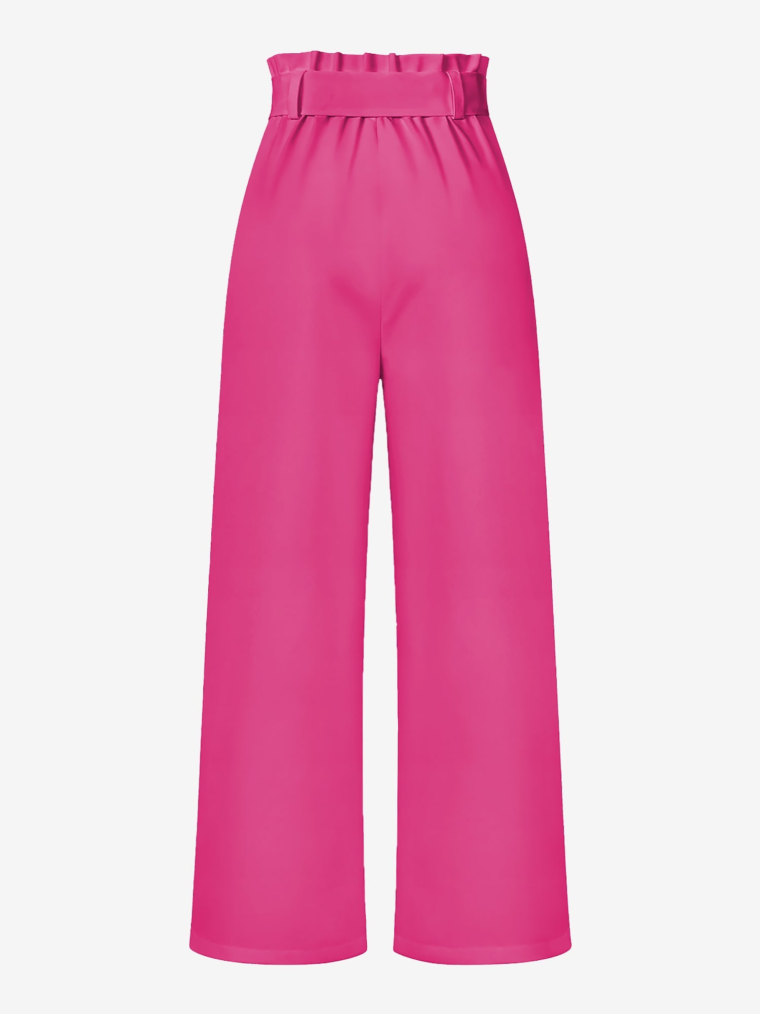 Wide Leg Tie Waist Versatile Paper Bag Pants