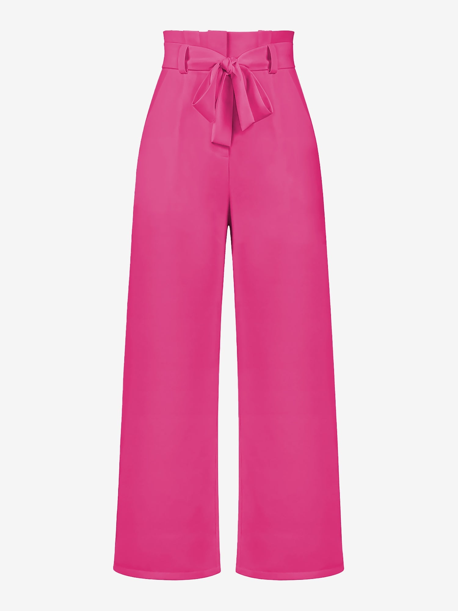 Wide Leg Tie Waist Versatile Paper Bag Pants