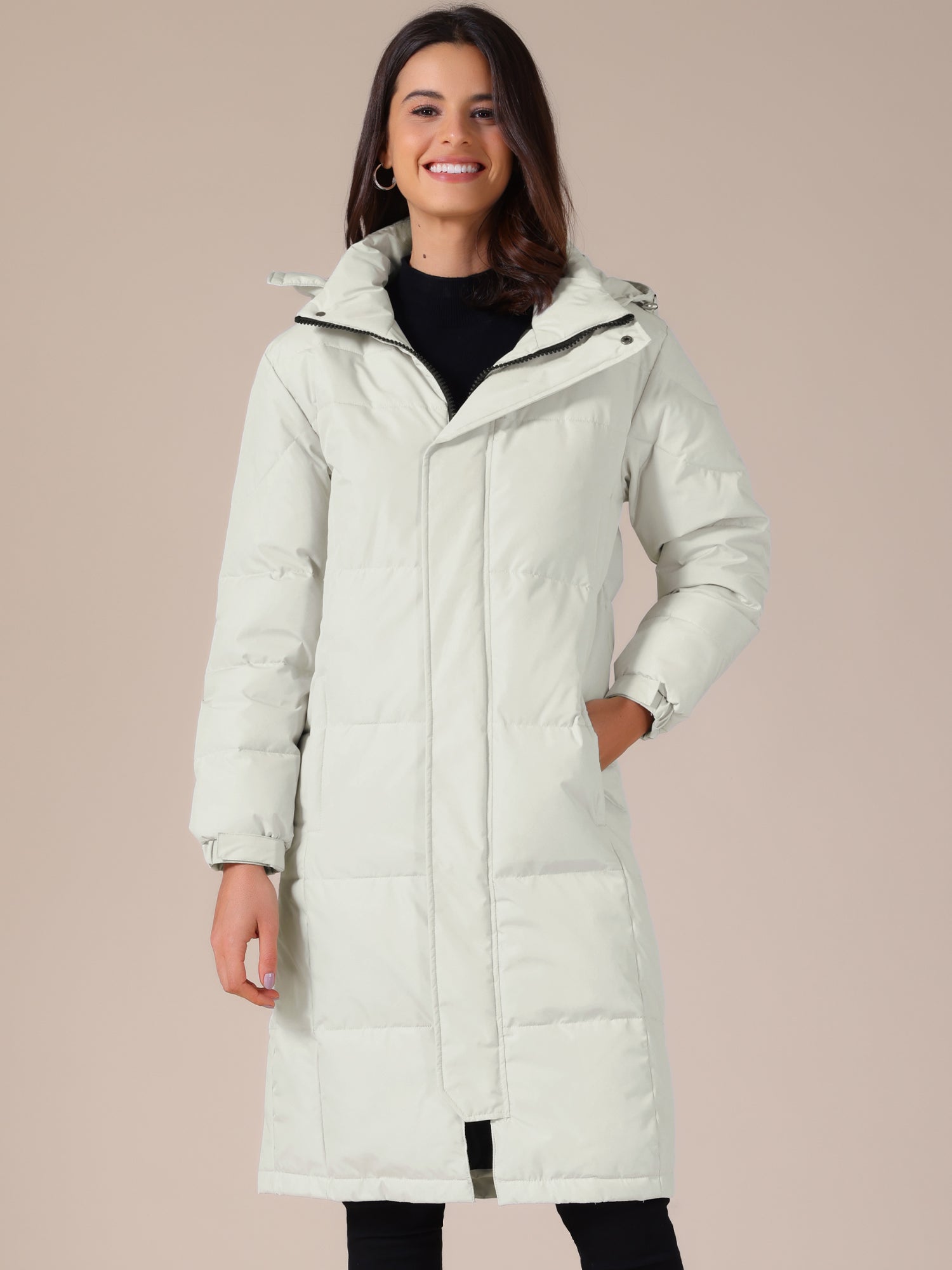 Winter Hooded Long Padded Down Puffer Jacket