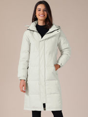 Winter Hooded Long Padded Down Puffer Jacket