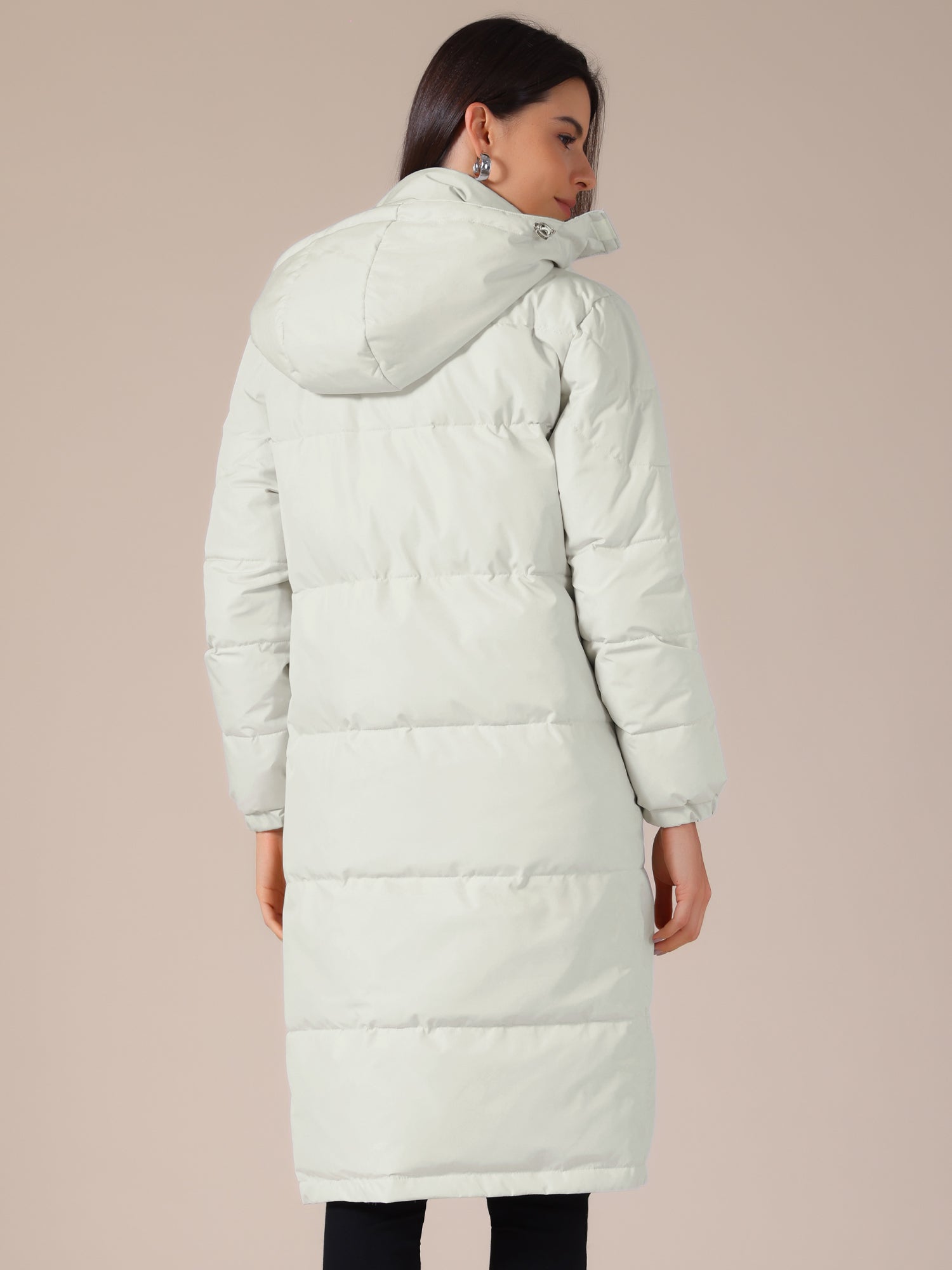 Winter Hooded Long Padded Down Puffer Jacket