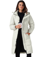 Winter Hooded Long Padded Down Puffer Jacket