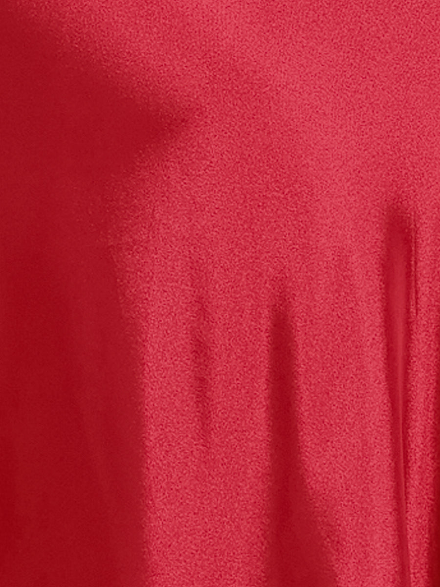Satin Sleeveless Spaghetti Strap Maxi Dress