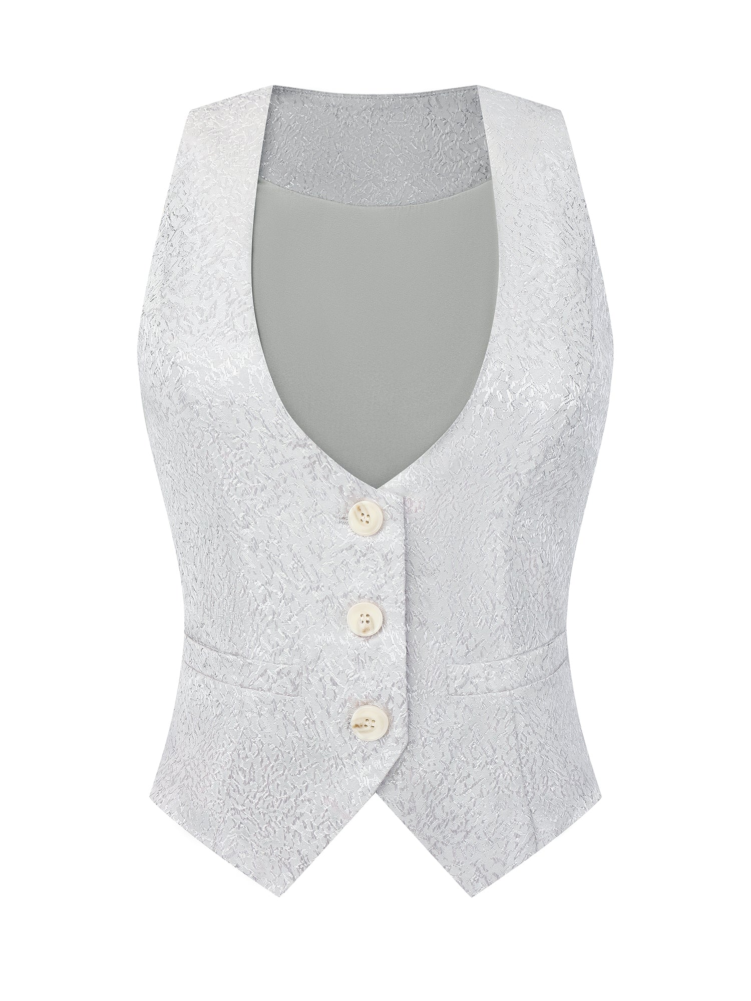 Vintage Button Up Jacquard Steampunk Waistcoat Suit Vest