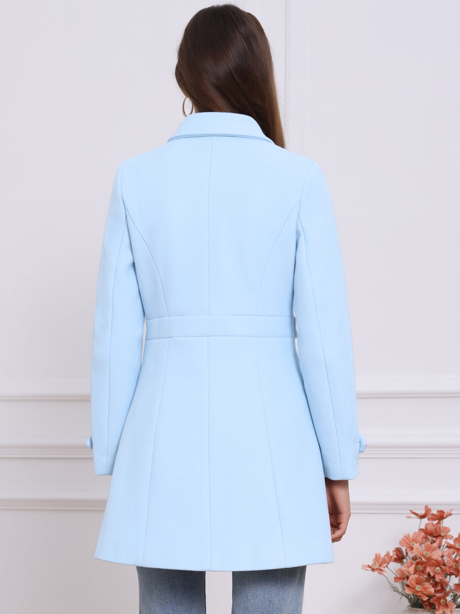 Winter Classic Outwear Overcoat with Pockets Single Breasted Coat