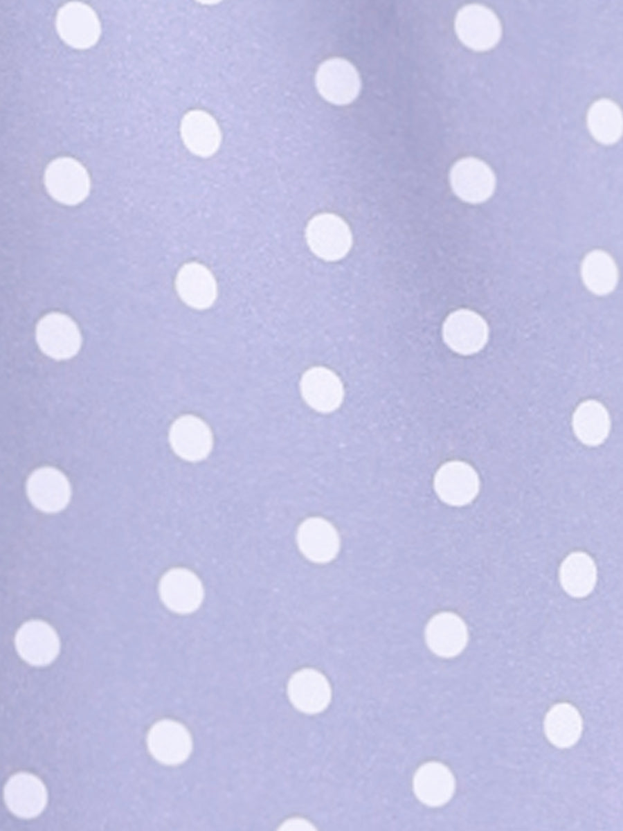 Polka Dots 3/4 Sleeve Button Front Vintage Office Blouse Top