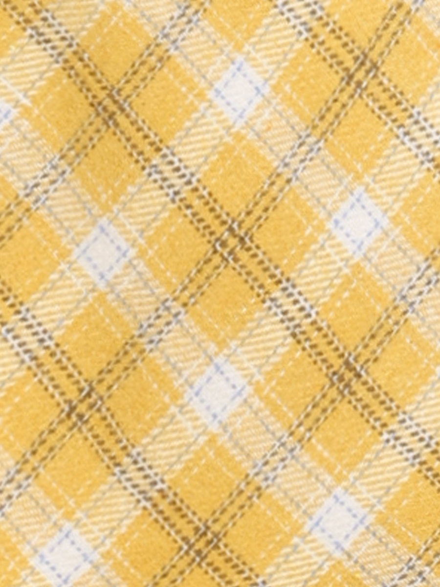 Vintage Plaid Tartan Elastic Waist Knee Length A-Line Skirt
