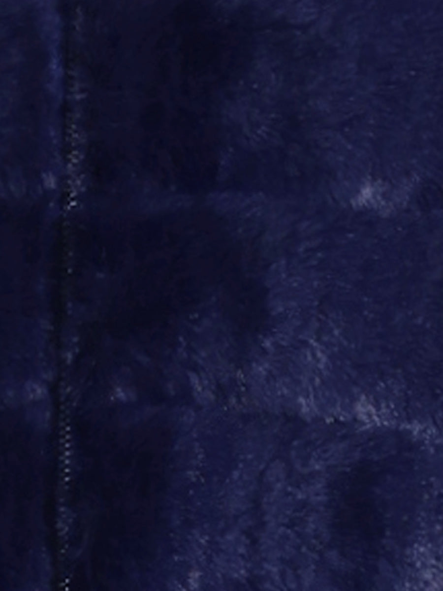 Fluffy Vest Jacket Stand Collar Sleeveless Faux Fur Coat
