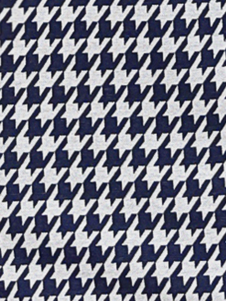 Houndstooth 3/4 Sleeve Elegant Cinched Waist Sheath Dress