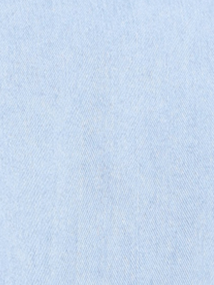 Denim Collarless Pockets 3/4 Sleeve Feminine Style Jacket