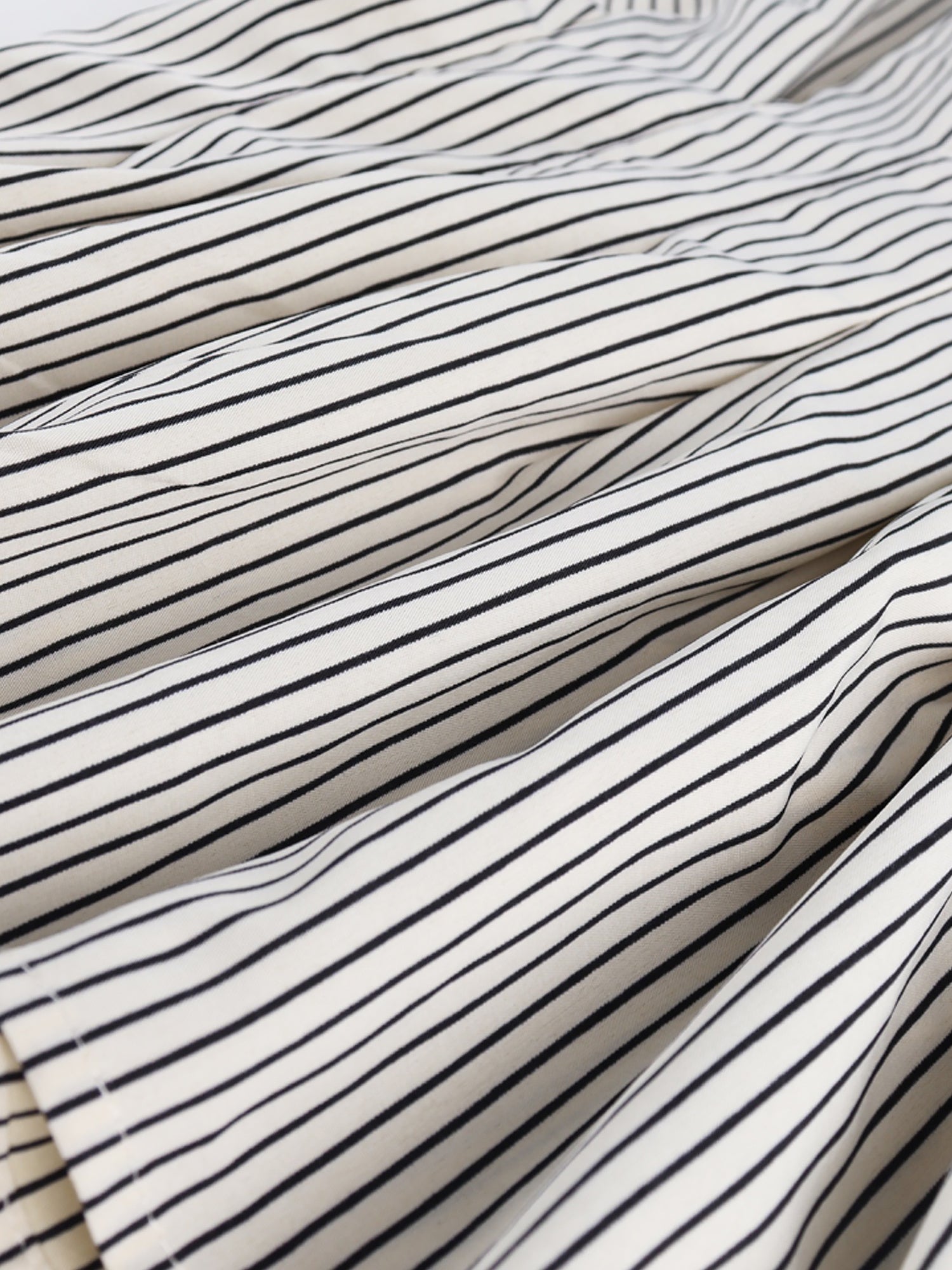 Collared Striped Pleated Bat Sleeves Peplum Blouse