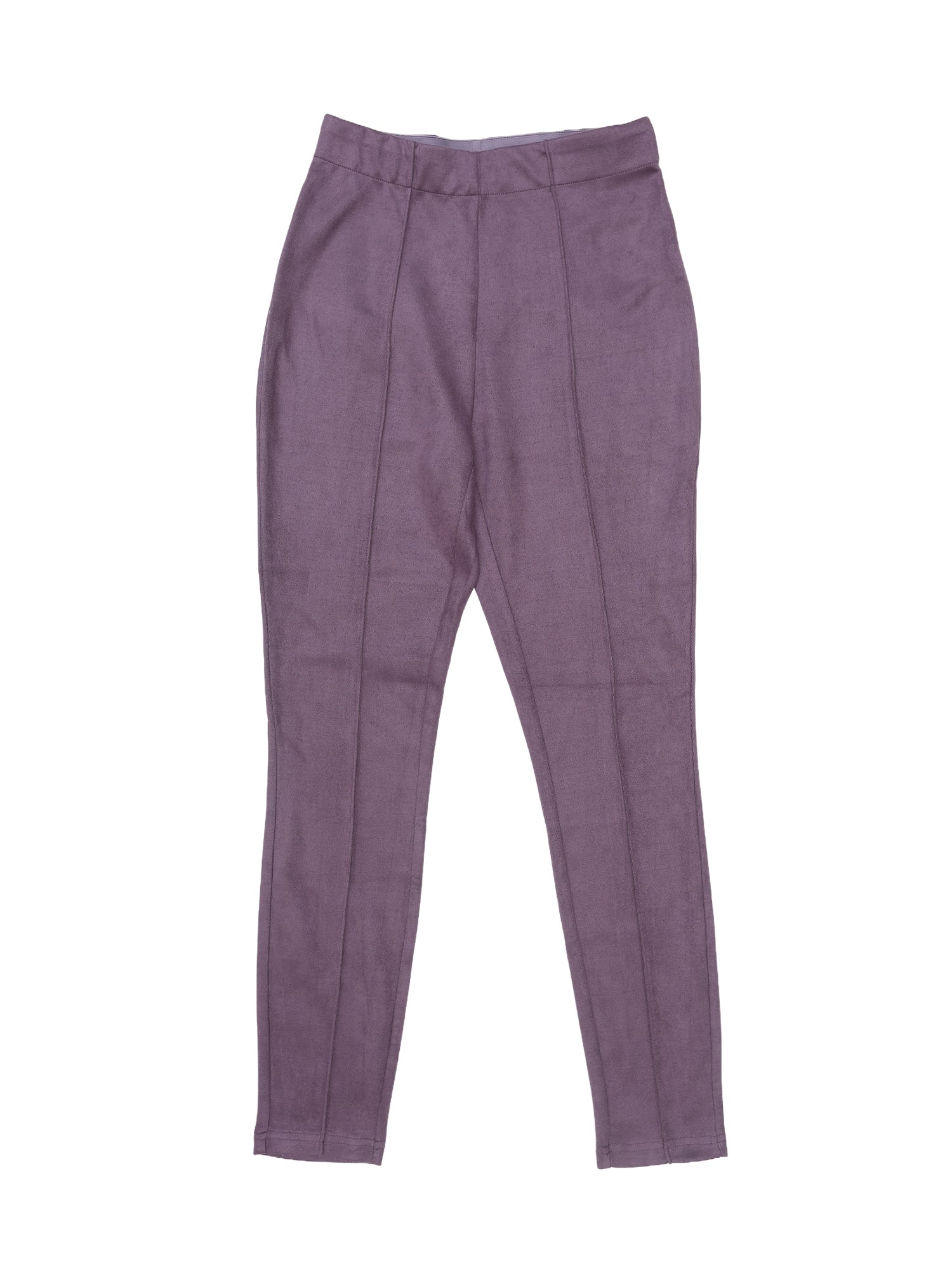 Womens' Velvet Elastic Waist Side Zipper Narrow Leg Skinny Casual Pants