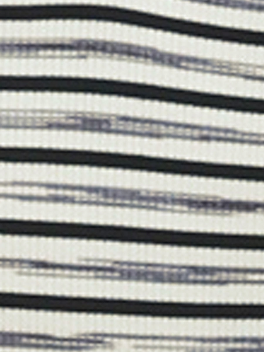 Stripe Sweetheart Neck Short Sleeve Bodysuit Tops