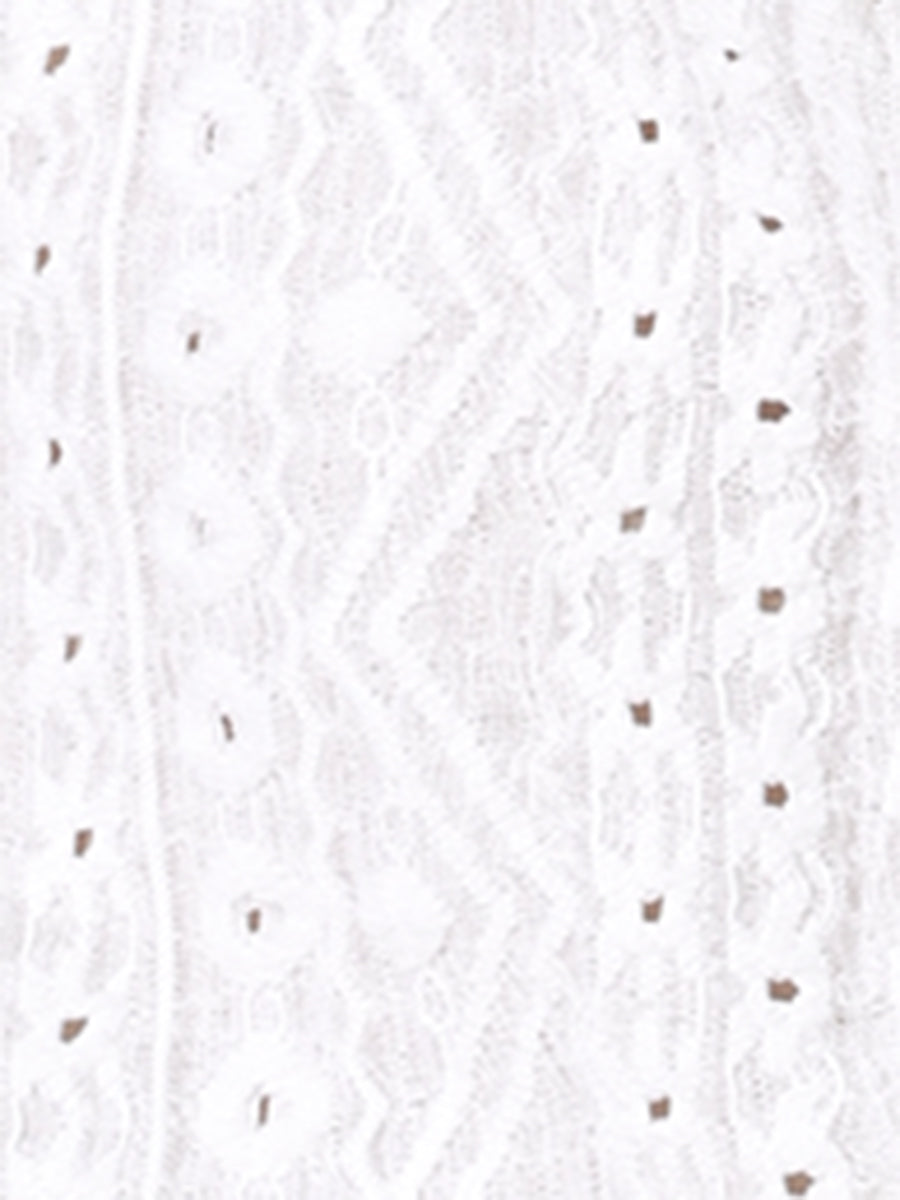 Eyelet Short Sleeve Hollow Out Summer Casual Top