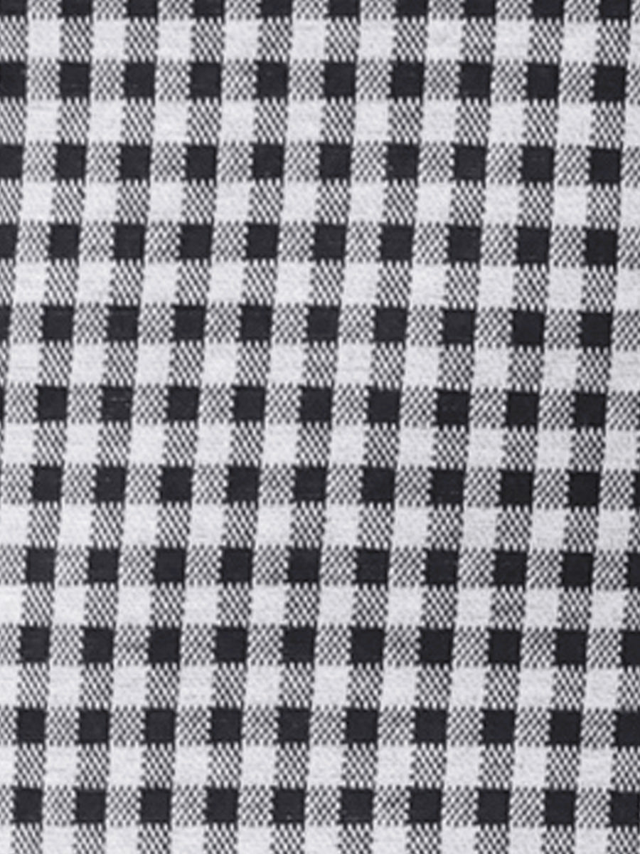 Mock Neck 3/4 Sleeve Slim Check Office Work Plaid Dress
